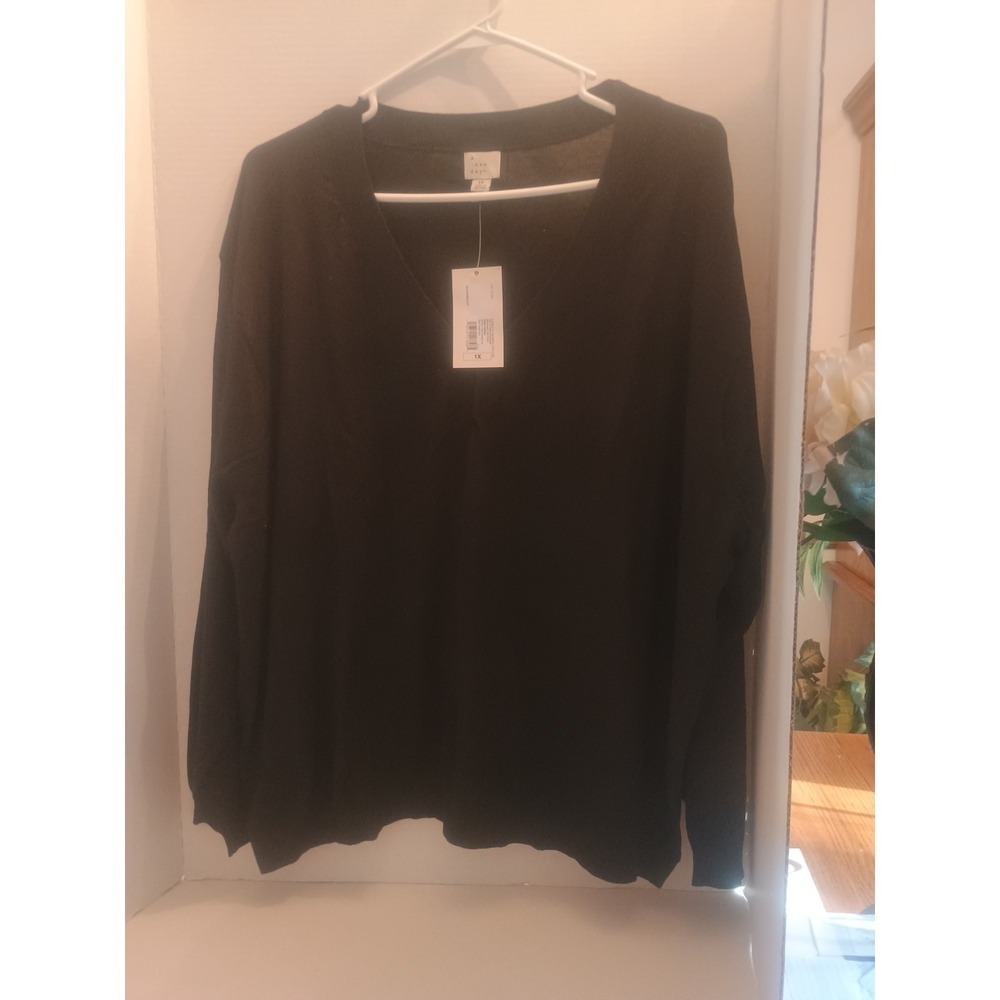 Men's Black V-Neck A New Day Pullover Sweater Size XL NWT Long Sleeve Casual